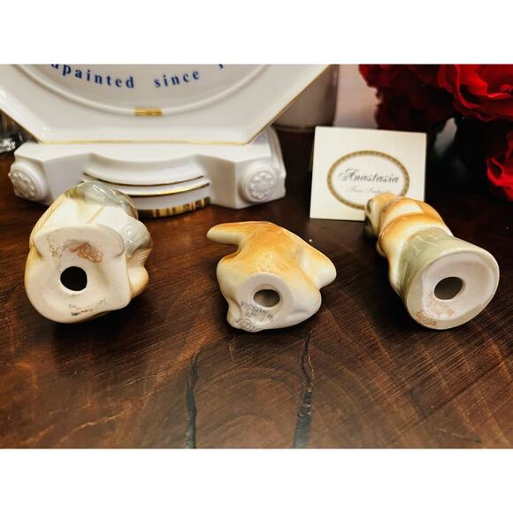 Lomonosov MONKEYS Figurine Set 3" LOMONOSOV LFZ New Russian Porcelain Tan MONKEY - Picture 3 of 12